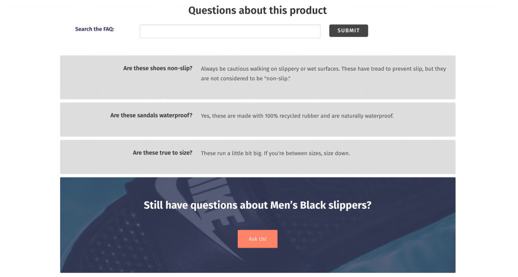 Create product Q&As using forms and custom repeating fields